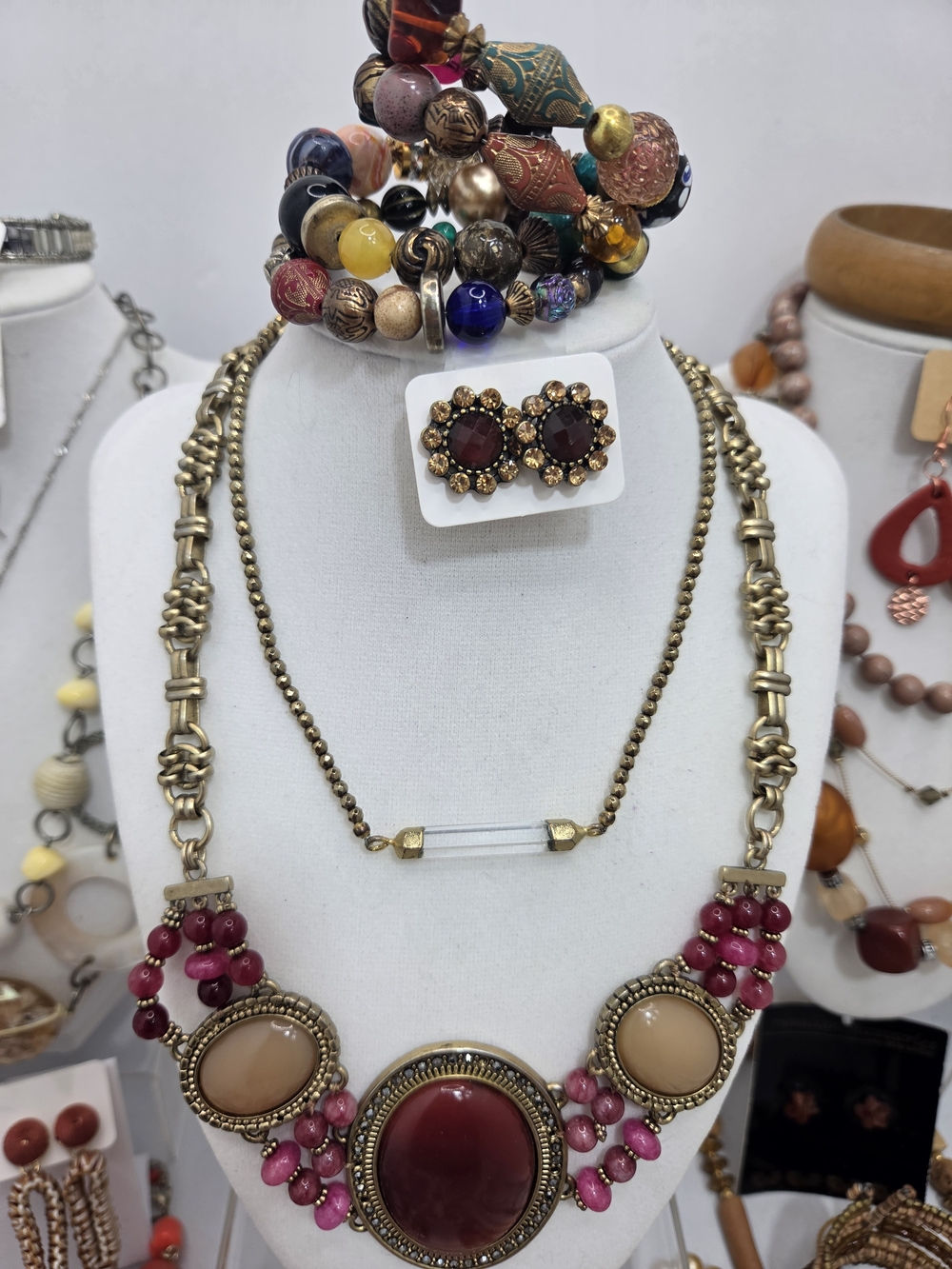 HUGE ​48pc Vintage & Modern Jewelry Lot CHICO'S LIMITED BPD Necklaces Earrings - Picture 7 of 16